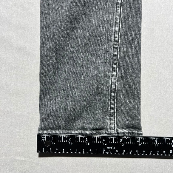 AllSaints Mens Chacoal Gray Denim Distressed Mid Rise Denim Skinny Jeans Size 32 - Picture 15 of 15